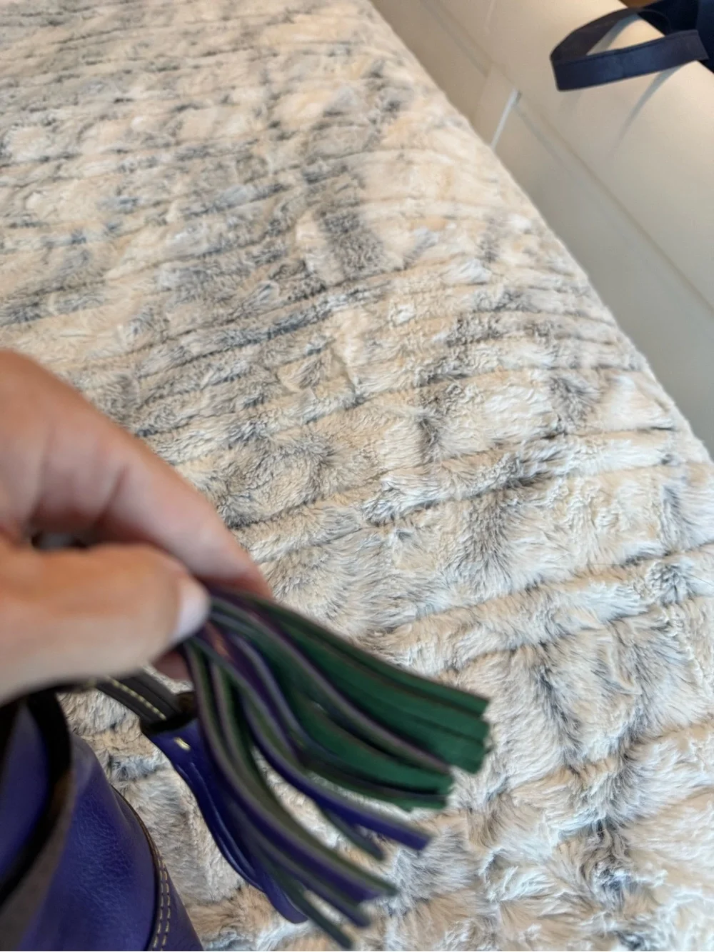 Dooney & Bourke Purple Leather Toledo Satchel